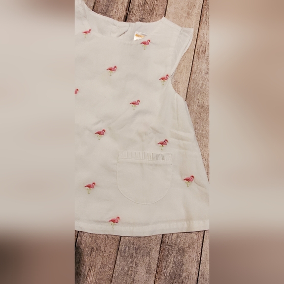 Gymboree Embroidered Flamingo Top Girls Size 18-24M NWT - Picture 4 of 5